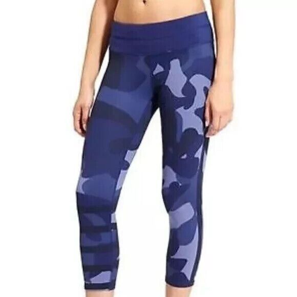 Athleta 347939-00 Women's Sz 2XS Blue Camo Capri Sonar Leggings - Picture 7 of 7